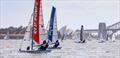 Tom Slingsby on the wire with Zoe Dransfield and Jamie Stodart &copy; SailMedia