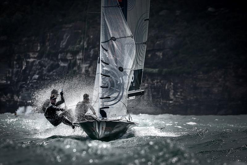 Sutech Musto Racing during Manly 16ft Skiff Season Short Course Pointscore races 5 & 6 photo copyright Michael Chittenden @SailMedia taken at Manly 16ft Skiff Sailing Club and featuring the 16ft Skiff class