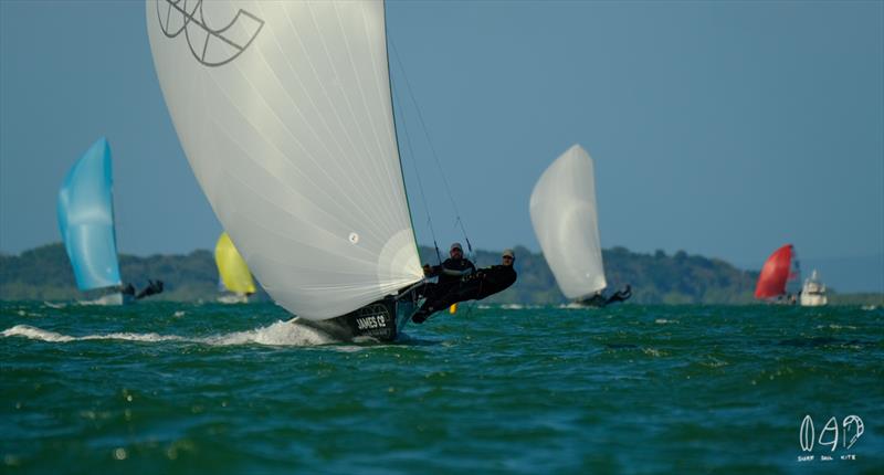 James co heading to the finish - photo © Mitchell Pearson / SurfSailKite