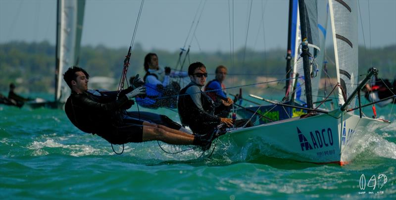 ADCO Constructions photo copyright Mitchell Pearson / SurfSailKite taken at Darling Point Sailing Squadron and featuring the 16ft Skiff class