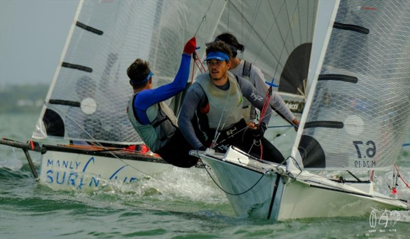 Day 6 - Aussie Skiffs 13 & 16 Footers National Championships photo copyright Mitchell Pearson / SurfSailKite taken at Darling Point Sailing Squadron and featuring the 16ft Skiff class