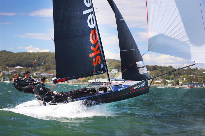 Belmont 16ft Skiffs: SKE Electrical photo copyright Mark Rothfield, Promocean Media taken at Belmont 16ft Sailing Club and featuring the 16ft Skiff class