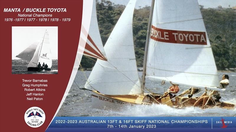 Manta- Buckle - Australian 13ft & 16ft Skiff National Championship  photo copyright Manly Skiff Club and SailMedia taken at  and featuring the 16ft Skiff class