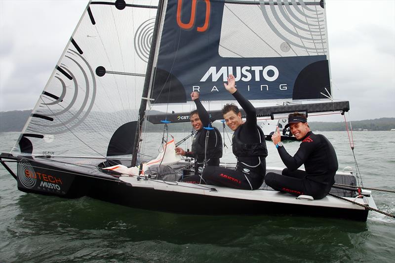 Daniel Turner, Gus Williams & Matt Stenta - 2021 16ft Skiff Champions photo copyright Michael Chittenden / SailMedia taken at Manly 16ft Skiff Sailing Club and featuring the 16ft Skiff class