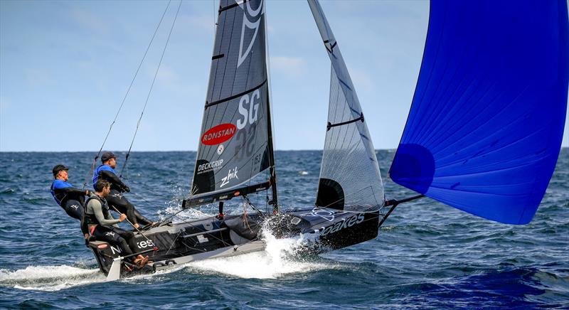 Noakes finishes 3rd in the 2023 Australian 16ft Championships photo copyright SailMedia taken at Manly 16ft Skiff Sailing Club and featuring the 16ft Skiff class