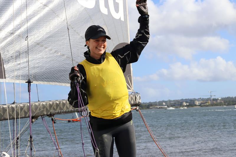 Sarah Lee - 2023-24 16ft Skiff Australian Championships photo copyright SailMedia taken at St George Sailing Club and featuring the 16ft Skiff class