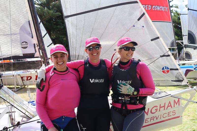 Annika Mountstephens, Fiona Harris & Emily Fewster after the Manly 13ft Skiff and 16ft Skiff Season Opener - photo © Michael Chittenden