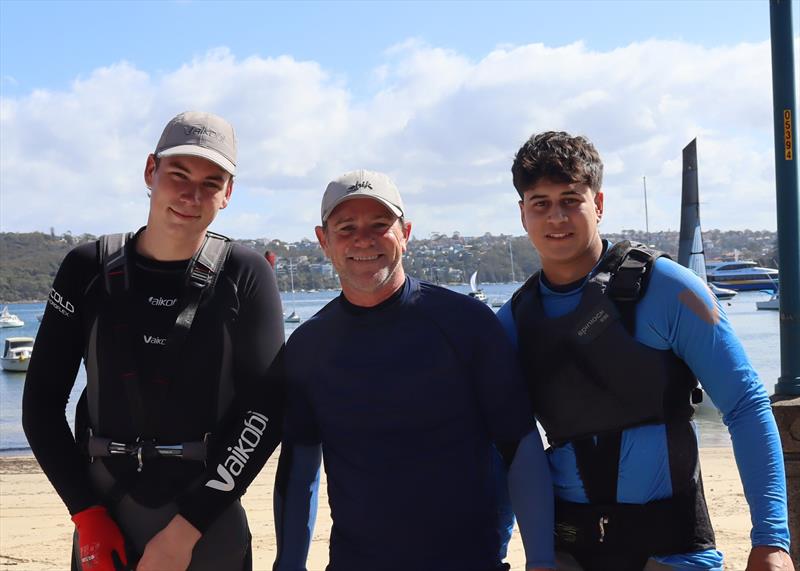 Aristocrat Team Coby Napper, Daryl Milham. Liam Karunaratne photo copyright Manly Skiffs taken at Manly 16ft Skiff Sailing Club and featuring the 16ft Skiff class
