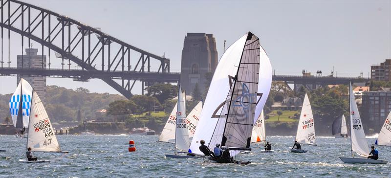 Amy Mulkearns, James Slee and Joss Dal Vera on Noakes during the Port Jackson Championship photo copyright Michael Chittenden SailMedia taken at Manly 16ft Skiff Sailing Club and featuring the 16ft Skiff class