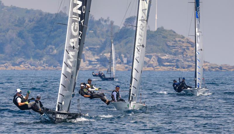 Smiling Skiffs - Manly 16ft Skiff Sailing Club Championship photo copyright SailMedia | Michael Chittenden taken at Manly 16ft Skiff Sailing Club and featuring the 16ft Skiff class