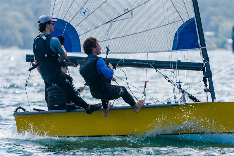 Skelcon Australian 16ft & 13ft Skiff Championship Day 1 photo copyright Beau Outteridge taken at Belmont 16ft Sailing Club and featuring the 16ft Skiff class
