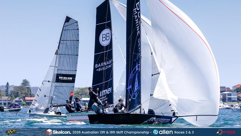 Skelcon Australian 16ft & 13ft Skiff Championship Day 2 photo copyright Michael Chittenden taken at Belmont 16ft Sailing Club and featuring the 16ft Skiff class