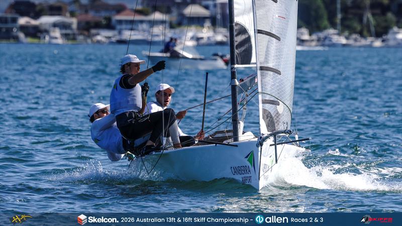 Skelcon Australian 16ft & 13ft Skiff Championship Day 2 photo copyright Michael Chittenden taken at Belmont 16ft Sailing Club and featuring the 16ft Skiff class