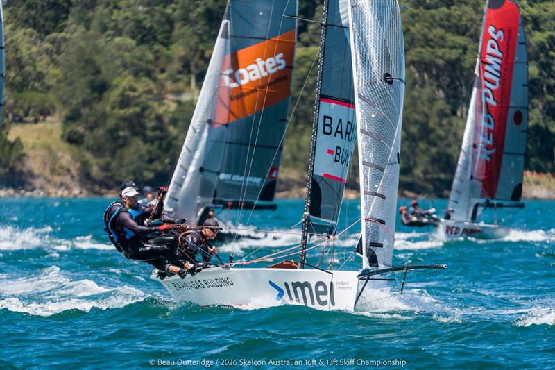 Skelcon Australian 16ft & 13ft Skiff Championship Day 5 photo copyright Beau Outteridge taken at Belmont 16ft Sailing Club and featuring the 16ft Skiff class