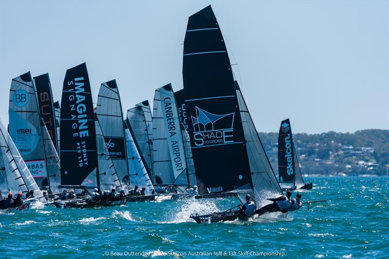 Skelcon Australian 16ft & 13ft Skiff Championship Day 5 photo copyright Beau Outteridge taken at Belmont 16ft Sailing Club and featuring the 16ft Skiff class