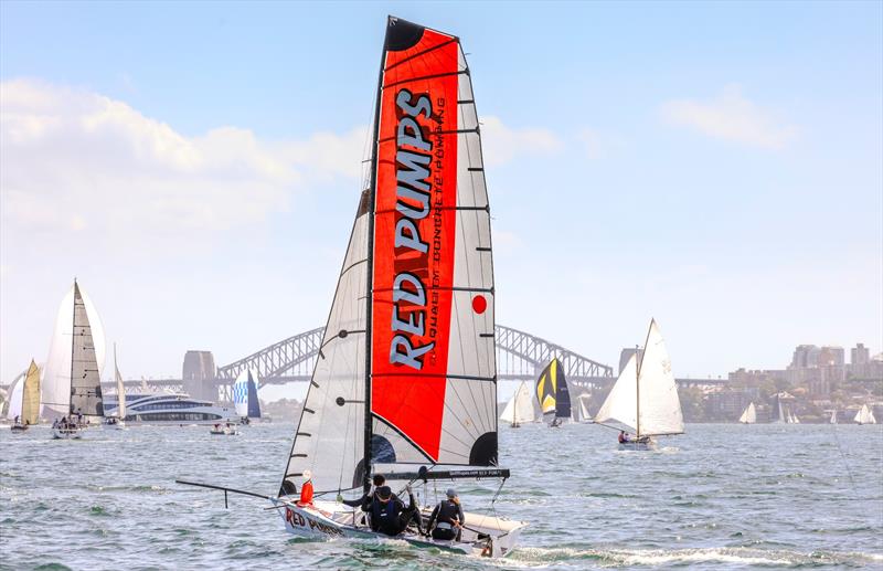 Red Pumps Red 16ft Skiff - photo © SailMedia