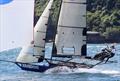 The Yandoo crew in action on the second spinnaker run - NSW 18ft skiff Championship