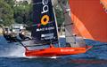 Balmain's team race to the finish line in a NE breeze © Frank Quealey