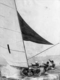 Minamit on a southerly spinnaker run during the 1967 worlds on Sydney Harbour © John Steamer Stanley collection