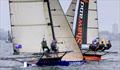 JJ Giltinan 18ft Skiff World Championship 2026 Race 1 - Shaw and Partners crosses Yandoo early in the race