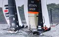 JJ Giltinan 18ft Skiff World Championship 2026 Race 1 - GC Sails and The Kitchen Maker were both consistent