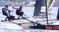Ryan as sheet hand on Rag and Famish Hotel during the 2025-26 season &copy; SailMedia