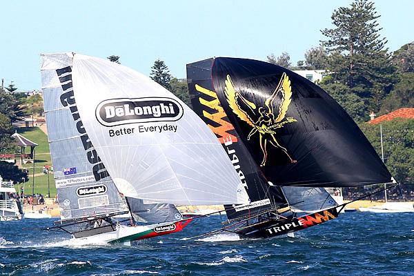 Giltinan action in 2016 photo copyright Frank Quealey taken at Australian 18 Footers League and featuring the 18ft Skiff class