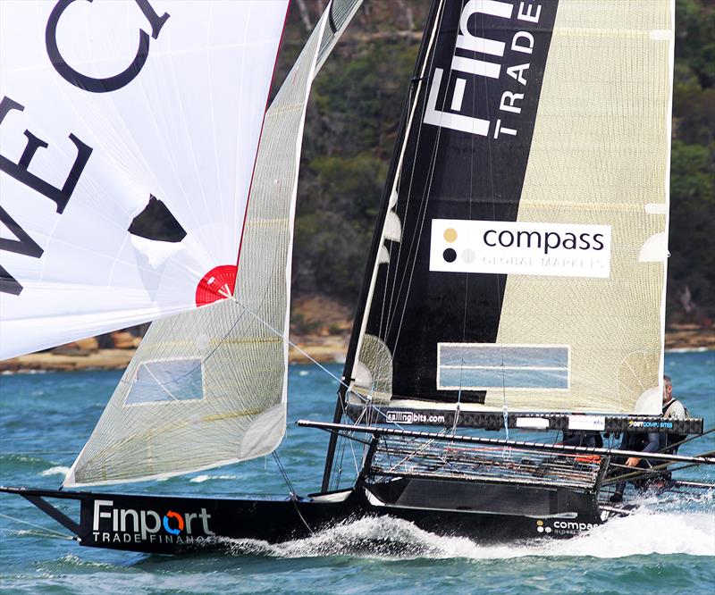 Finport Trade Finance was on the podium for both races on day 3 of the 18ft Skiff Australian Championship 2018 photo copyright Frank Quealey taken at Australian 18 Footers League and featuring the 18ft Skiff class