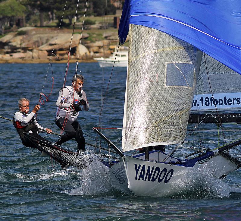 John Winning and Mike Kennedy show the strain of 18ft Skiff Racing during the 18ft Skiff JJ Giltinan Championship - photo © Frank Quealey