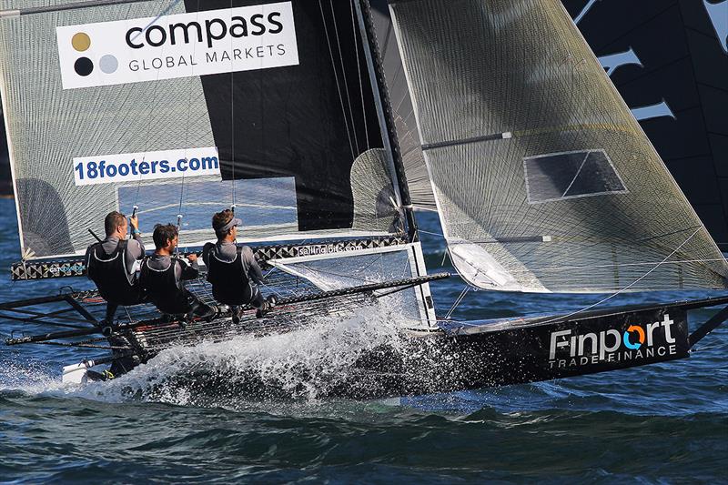 Finport Trade Finance on the way to winning today's final race of the 18ft Skiff JJ Giltinan Championship photo copyright Frank Quealey taken at Australian 18 Footers League and featuring the 18ft Skiff class