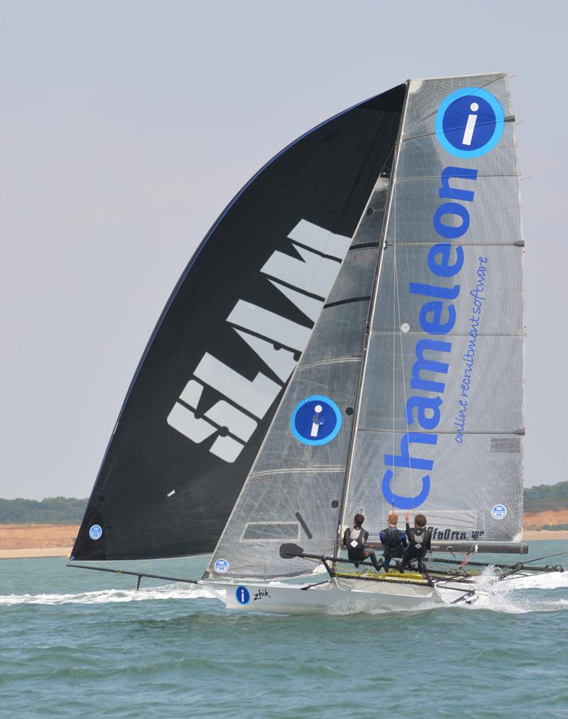 18ft Skiff Solent Grand Prix Series Round 3 at Calshot photo copyright Duncan Barr taken at  and featuring the 18ft Skiff class