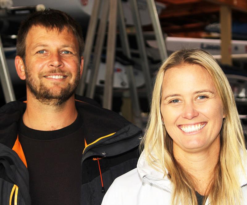 Yvette and Richard Heritage photo copyright Frank Quealey taken at Australian 18 Footers League and featuring the 18ft Skiff class