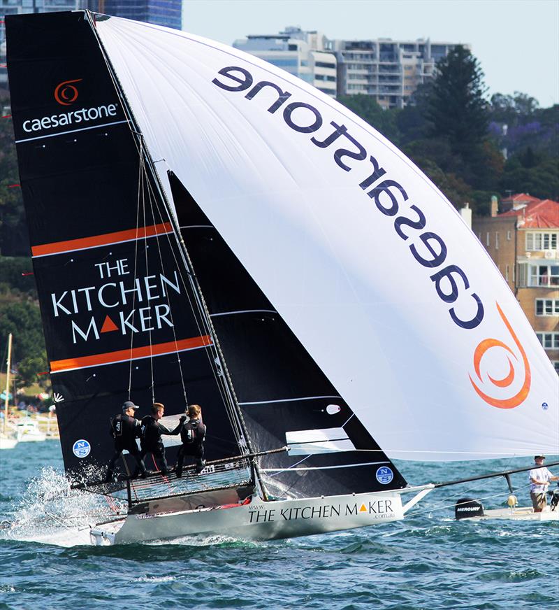 The Kitchen Maker in sction during the 2017/18 Season photo copyright Frank Quealey taken at Australian 18 Footers League and featuring the 18ft Skiff class