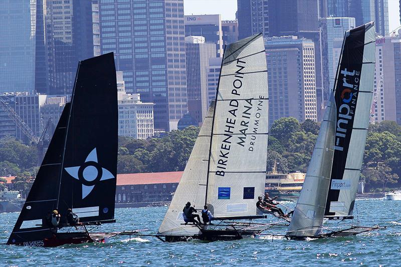 Light winds on Sydney Harbour on day 4 of the 18ft Skiff Australian Championship - photo © Frank Quealey