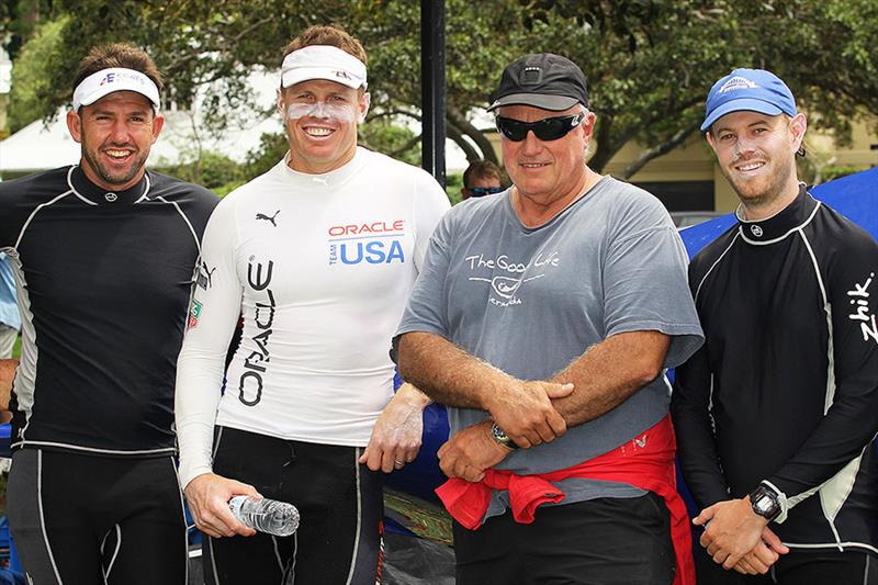 The Winning Group team of Seve Jarvin, Sam Newton, Iain Murray and John Winning Jr photo copyright Frank Quealey taken at Australian 18 Footers League and featuring the 18ft Skiff class