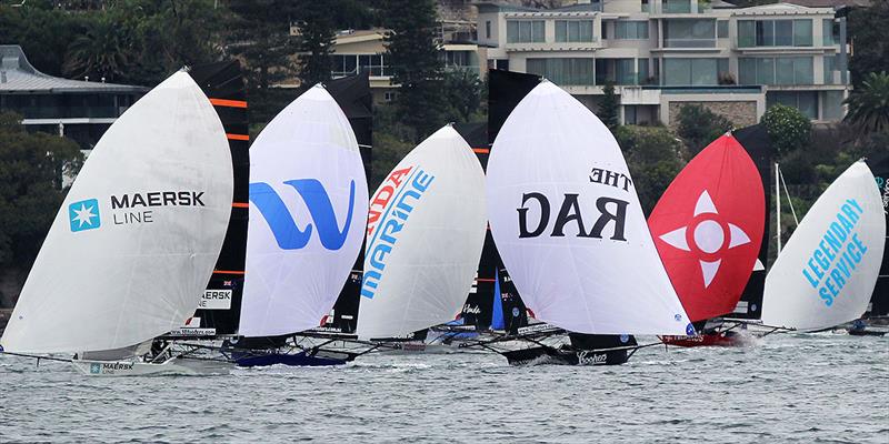 Honda Marine came back from deep in the pack to win Race 7 on day 5 of the 18ft Skiff JJ Giltinan Championship  photo copyright Frank Quealey taken at Australian 18 Footers League and featuring the 18ft Skiff class