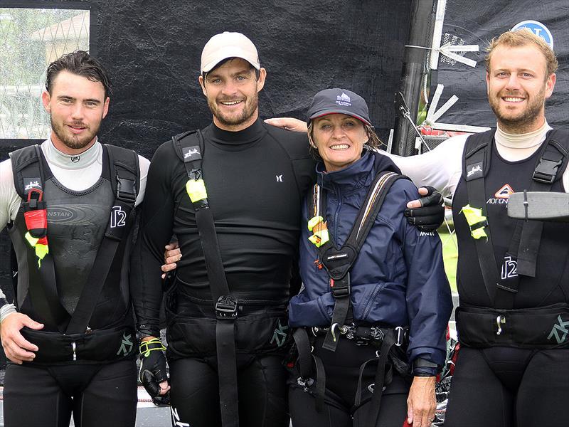 Dal Zotto team with the 18ft Skiff Queen of the Harbour, Corinne Feldman - photo © Frank Quealey