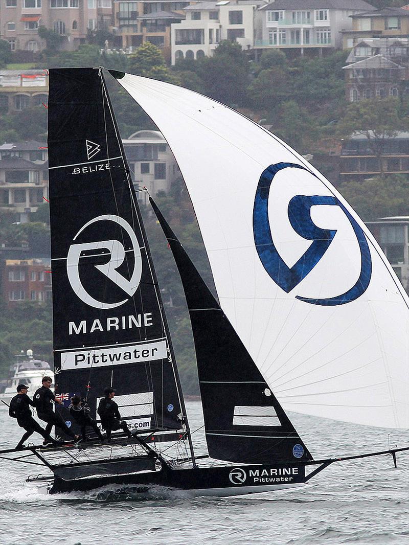 R Marine Pittwater during the 18ft Skiff Queen of the Harbour photo copyright Frank Quealey taken at Australian 18 Footers League and featuring the 18ft Skiff class