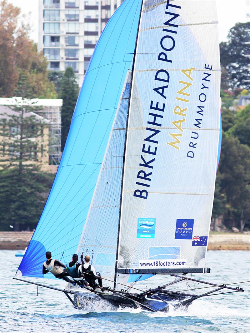 Tom Anderson's Birkenhead Point Marina is a relatively new team to the fleet for the Spring Championship photo copyright Frank Quealey taken at Australian 18 Footers League and featuring the 18ft Skiff class
