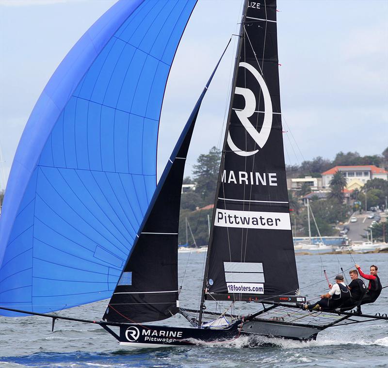 R Marine Pittwater showed a big improvement on recent form on day 1 of the 18ft Skiff Australian Championship photo copyright Frank Quealey taken at Australian 18 Footers League and featuring the 18ft Skiff class