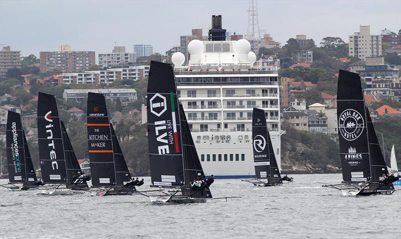 Shortly after the start on day 5 of the 18ft Skiff Australian Championship - photo © Frank Quealey