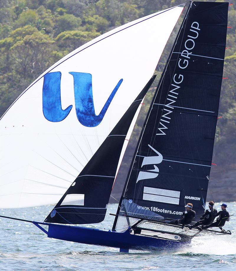 Winning Group had boat speed all day but a race win eluded the team on day 6 of the 18ft Skiff Australian Championship photo copyright Frank Quealey taken at Australian 18 Footers League and featuring the 18ft Skiff class