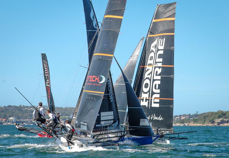 Races 6 & 7 on day 4 the 2020 18ft Skiff JJ Giltinan Championship photo copyright Michael Chittenden taken at Australian 18 Footers League and featuring the 18ft Skiff class