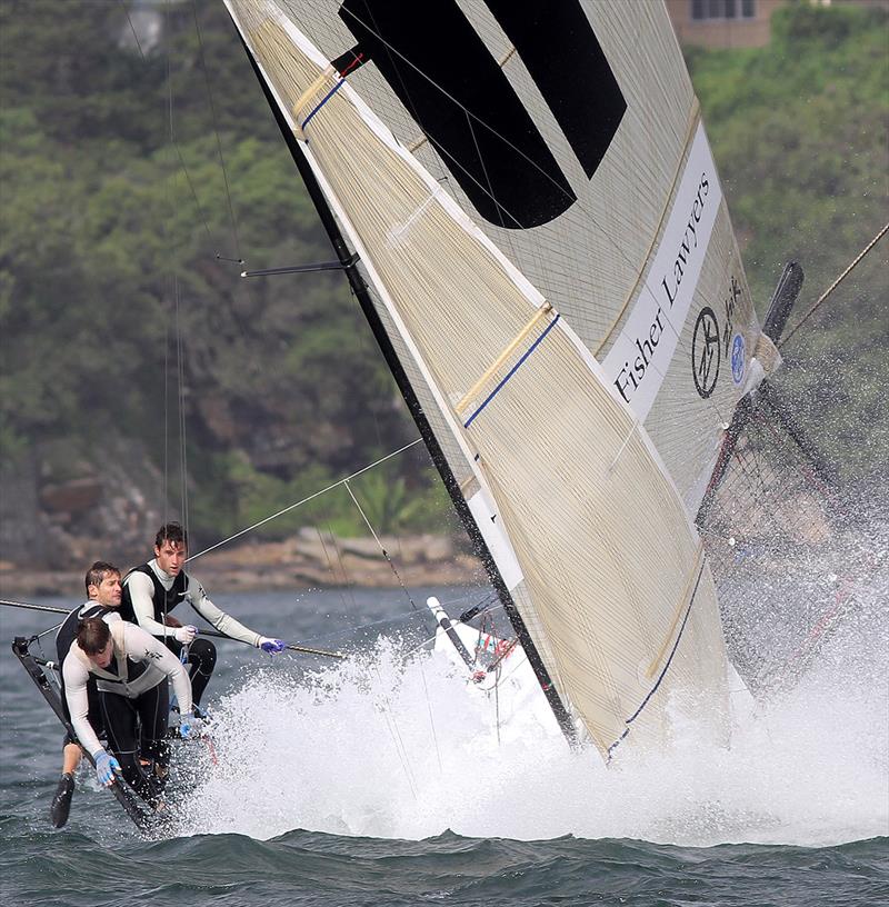 Thurlow Fisher Lawyers going photo copyright Frank Quealey taken at Australian 18 Footers League and featuring the 18ft Skiff class