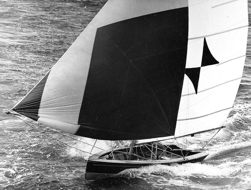 Vic Robinson's Intender became Patrick Corrigan's first sponsorship in the 18s in 1969 photo copyright Archive taken at Australian 18 Footers League and featuring the 18ft Skiff class