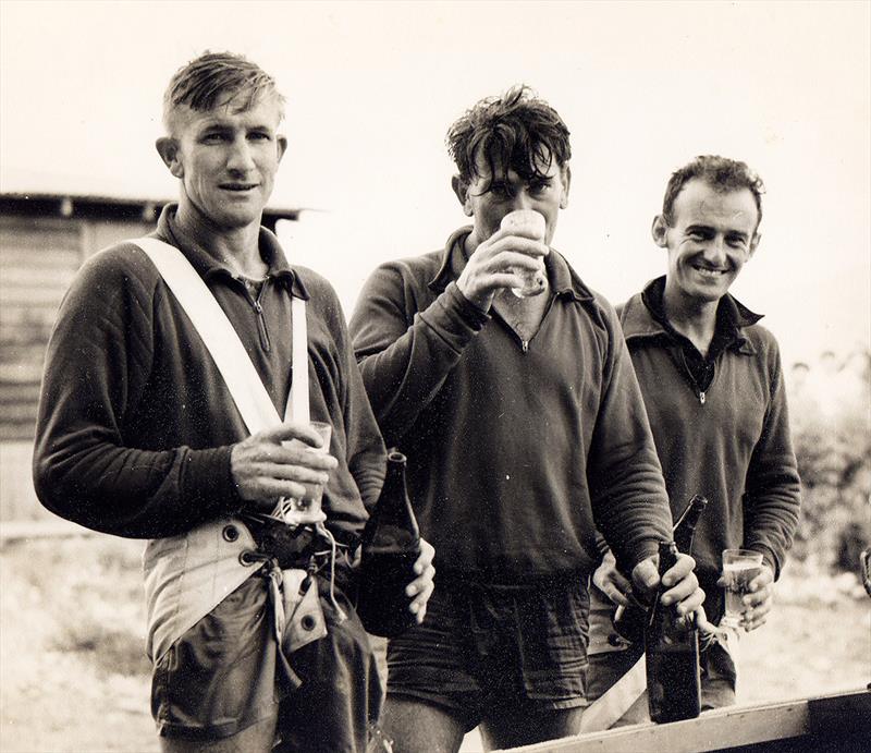 Len Heffernan (centre) and his team after winning the 1962 Australian Championship in Crystal Lad - photo © Archive