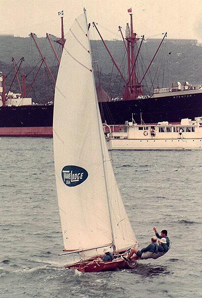 TraveLodge International, the first US team at the Giltinan Championship in 1970 photo copyright Archive taken at Australian 18 Footers League and featuring the 18ft Skiff class
