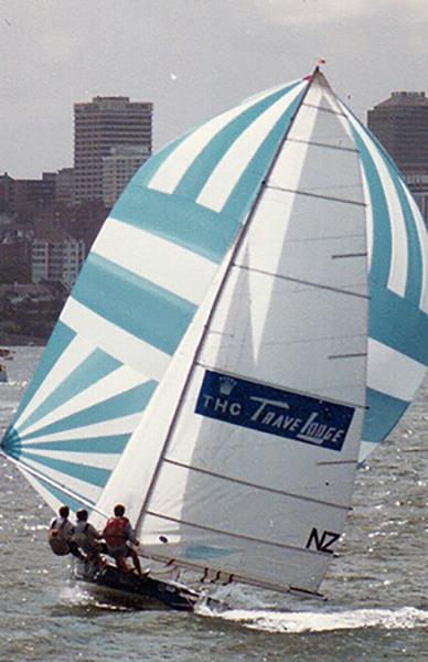 TraveLodge New Zealand on Sydney Harbour photo copyright Archive taken at Australian 18 Footers League and featuring the 18ft Skiff class