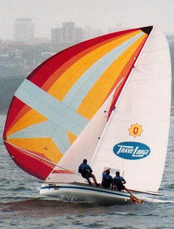 Neville Buckley's TraveLodge Queensland in the 1970s photo copyright Archive taken at Australian 18 Footers League and featuring the 18ft Skiff class