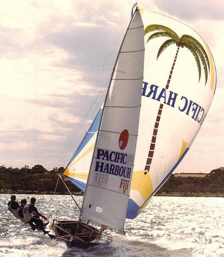 Pacific Harbour Fiji in action at the Australian Championship on the Swan River, Perth photo copyright Frank Quealey taken at Australian 18 Footers League and featuring the 18ft Skiff class